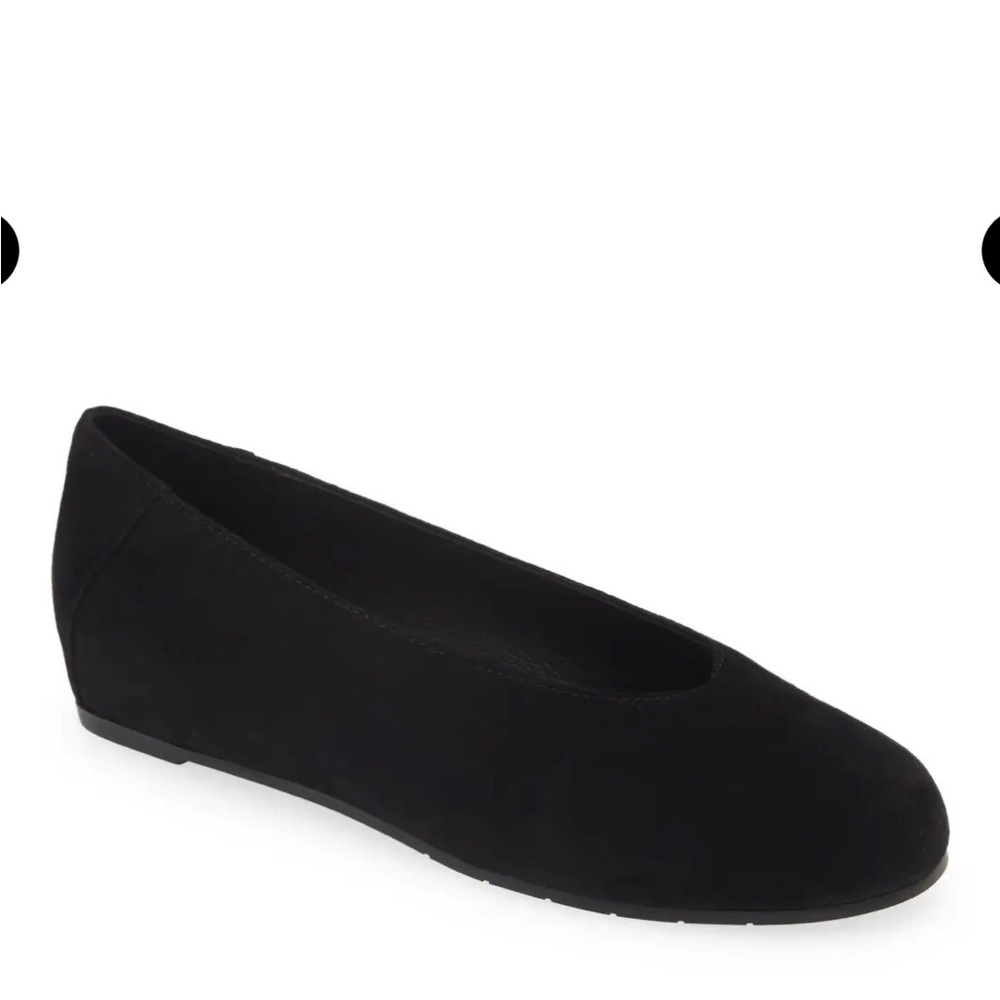 EILEEN FISHER UNA Hidden Wedge Ballet Flat Shoes Black Leather Women’s 9